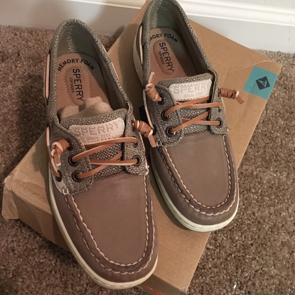 Last 1 Sperry RoseFish Taupe NEW with Box W Memory - Picture 2 of 4